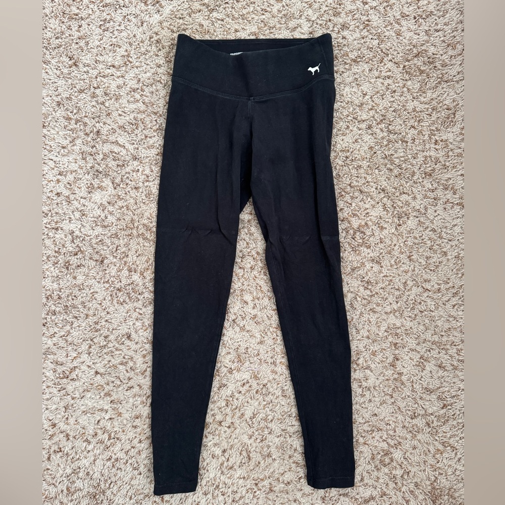 PINK by Victoria's Secret black cotton leggings